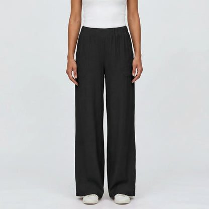 Full-Length Wide-Leg Casual Trousers - Renee