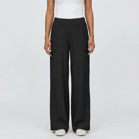 Full-Length Wide-Leg Casual Trousers - Renee