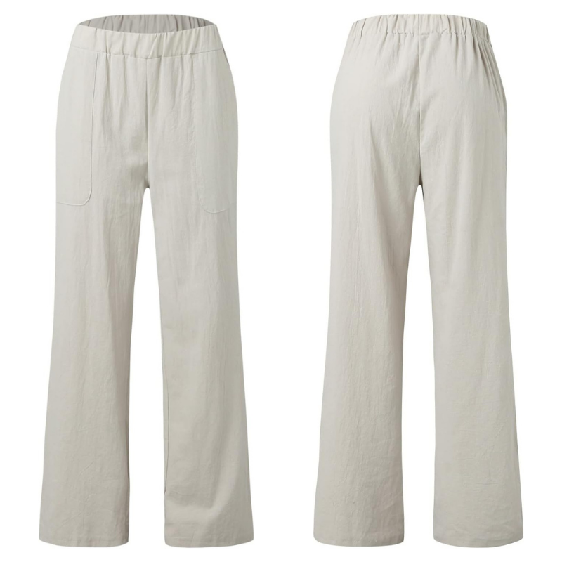 Full-Length Wide-Leg Casual Trousers - Renee