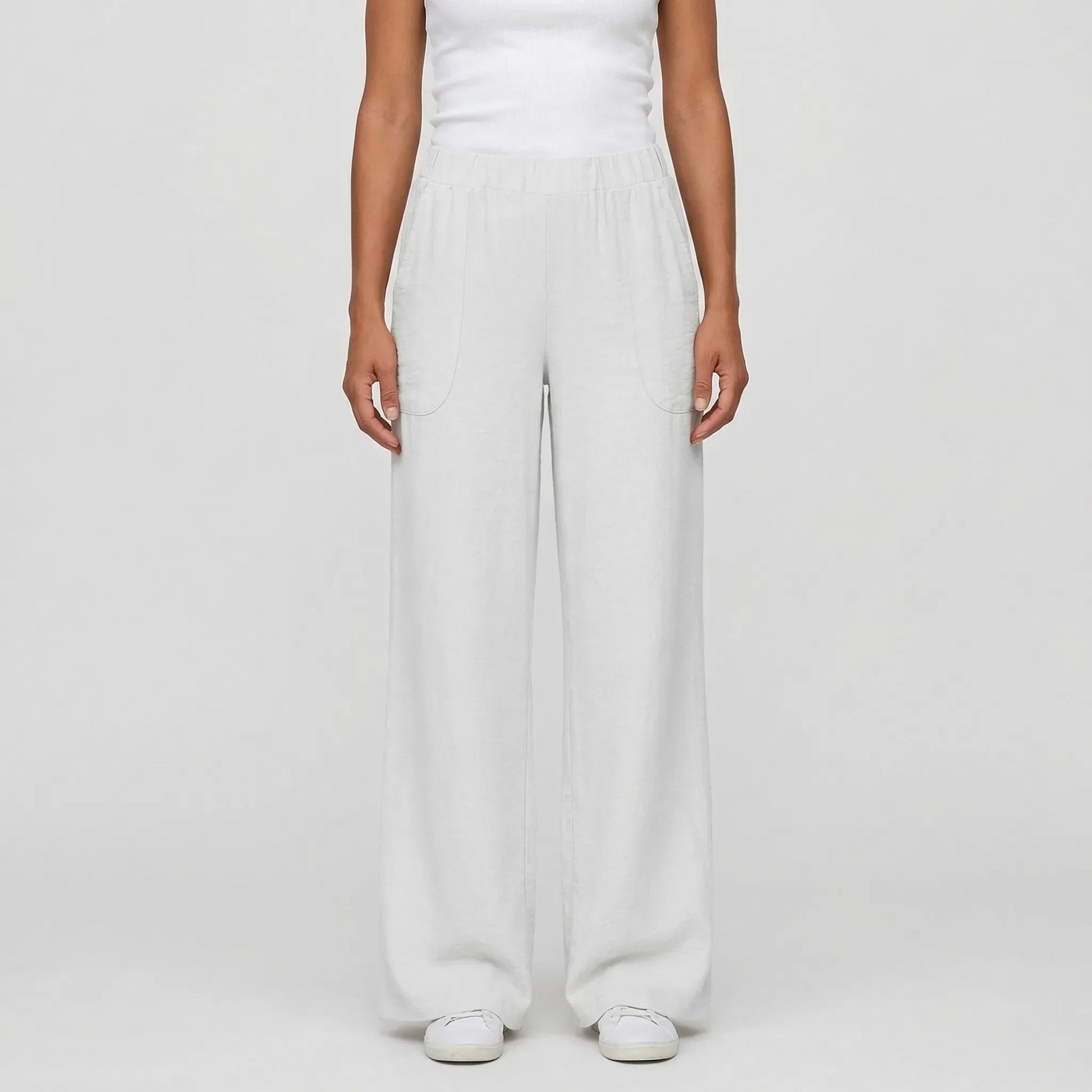 Full-Length Wide-Leg Casual Trousers - Renee