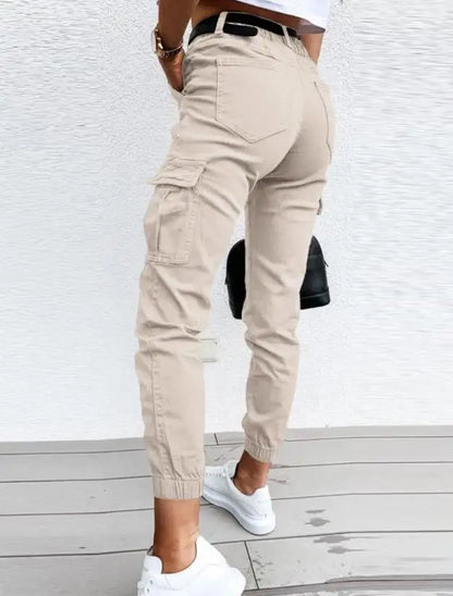 Functional Women's Trousers With Side Pockets - Lila