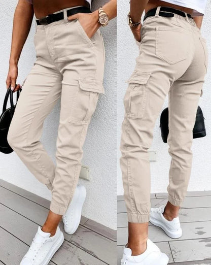 Functional Women's Trousers With Side Pockets - Lila