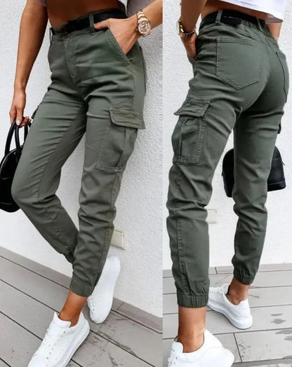 Functional Women's Trousers With Side Pockets - Lila