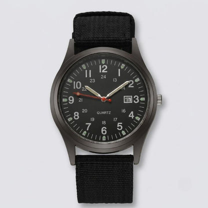 Military Watch with Nylon Strap – Water-Resistant, Shockproof, Glow Hands 1