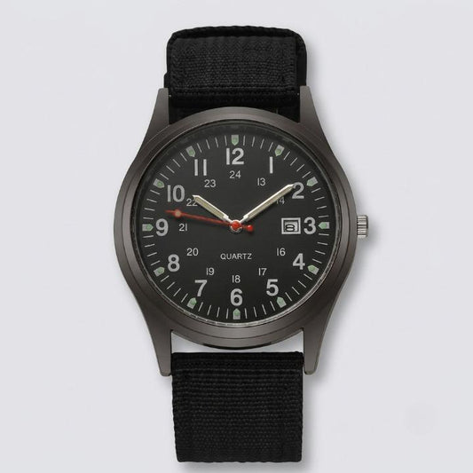 Military Watch with Nylon Strap – Water-Resistant, Shockproof, Glow Hands 1