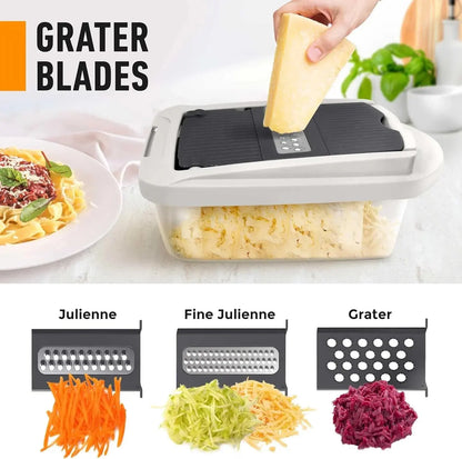 Vegetable Cutter | Dice Slice and Grate | Collection Box & Safety Holder 2