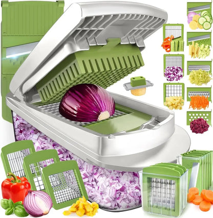 Vegetable Cutter | Dice Slice and Grate | Collection Box & Safety Holder 8