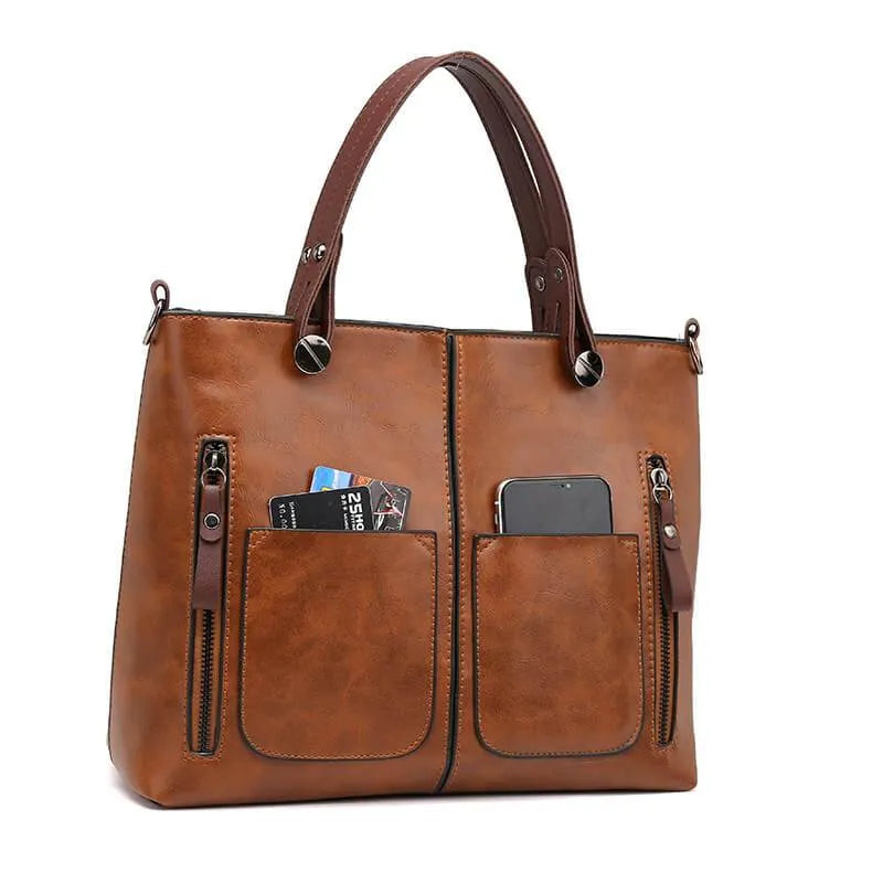 Geräumige Schultertasche Mit Griffen - Noemi