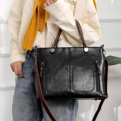 Geräumige Schultertasche Mit Griffen - Noemi