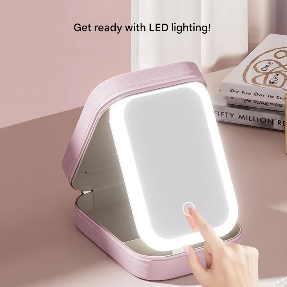 Compact Illuminated Makeup Organizer for Travel - Liora