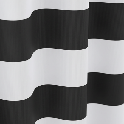 Gestreifter Textil Duschvorhang - WavePanel