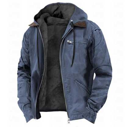 Men's Removable-Hood Winter Jacket - Warm Full-Zip Layer 4