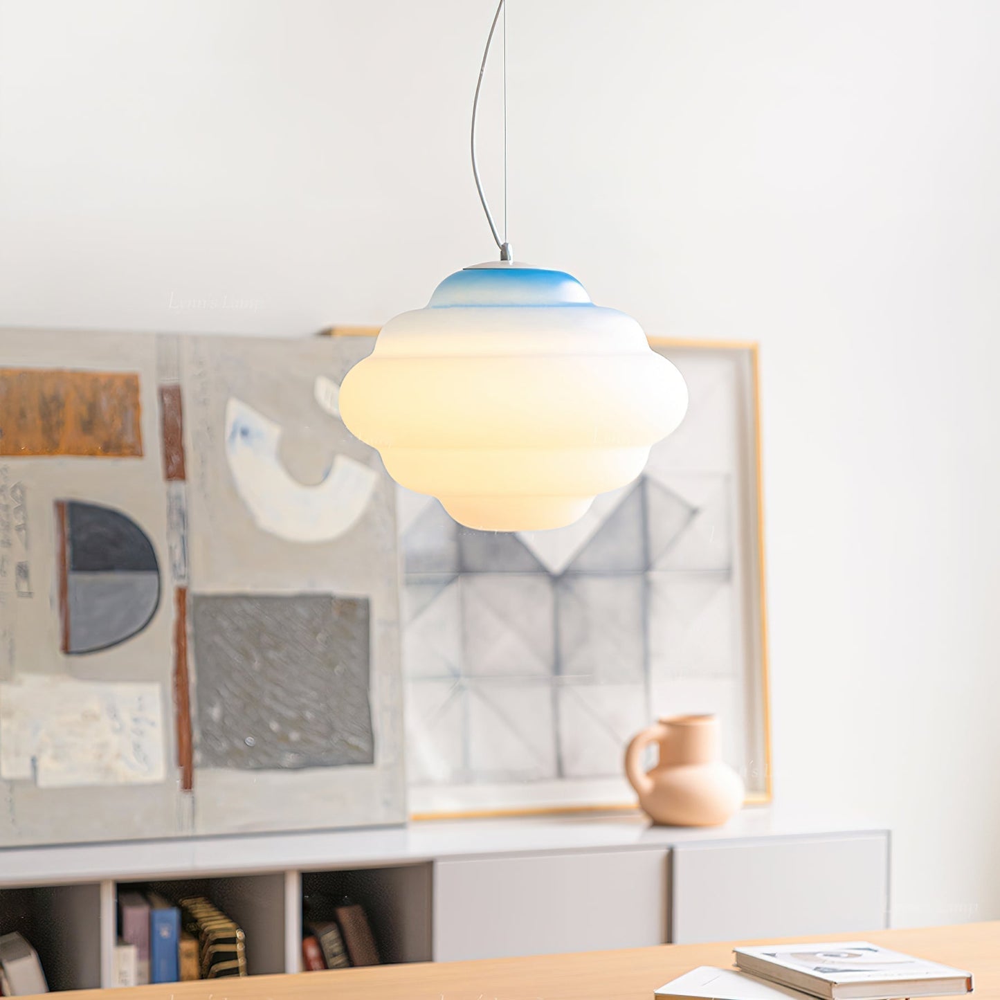 Pendant lamp with gradient and soft light diffusion - Aérola