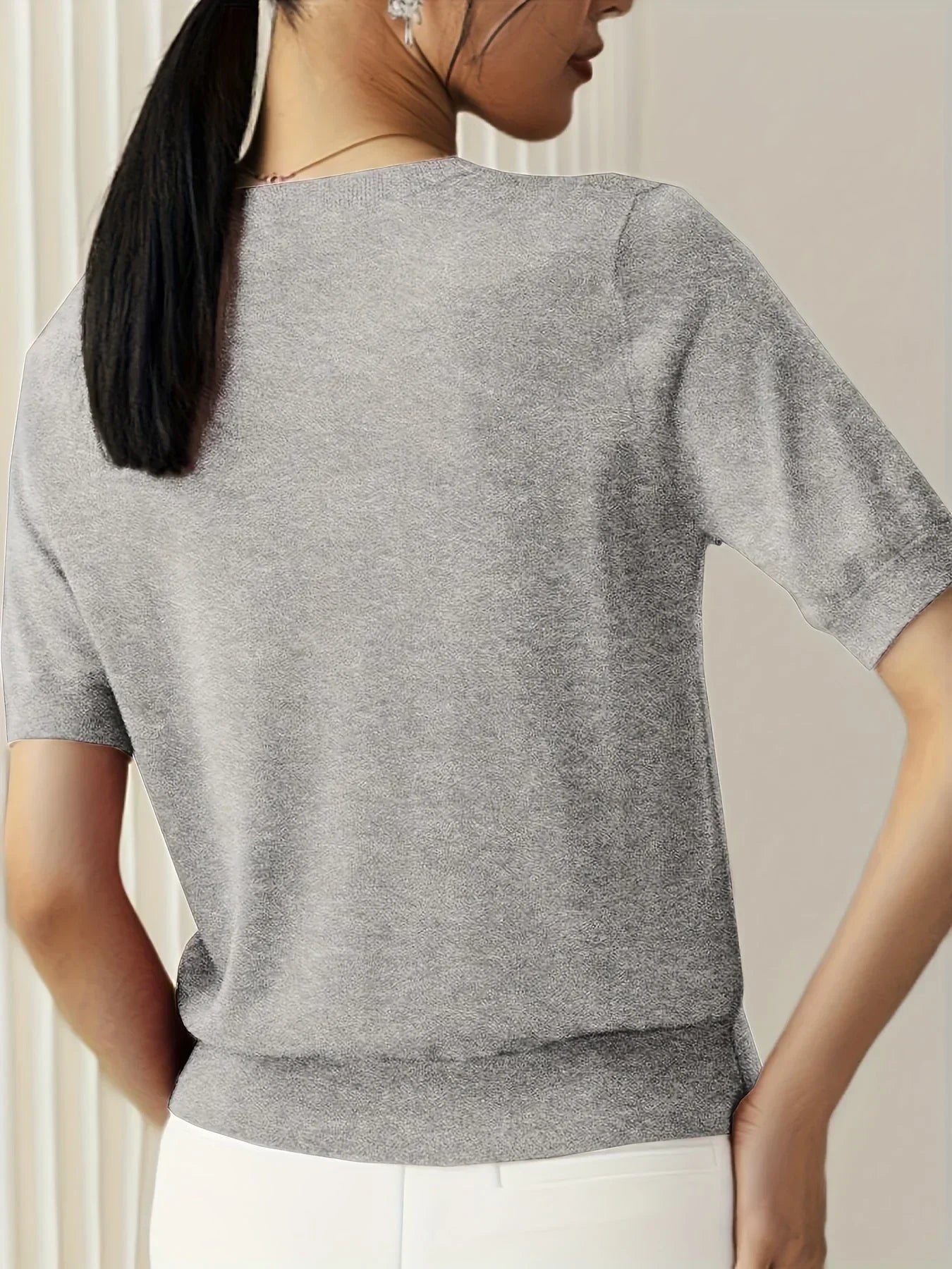 Ladies Short Sleeve Spring Sweater – Mila
