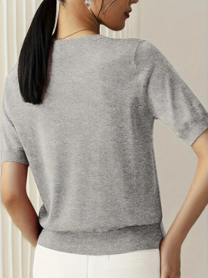 Ladies Short Sleeve Spring Sweater – Mila