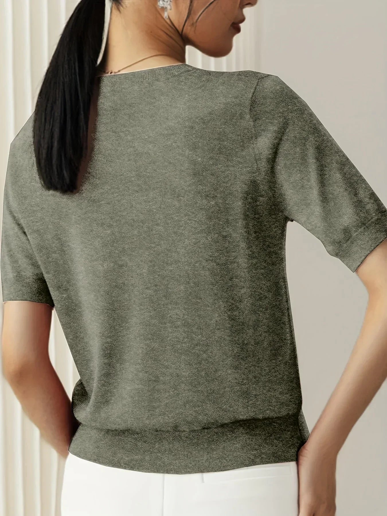 Ladies Short Sleeve Spring Sweater – Mila