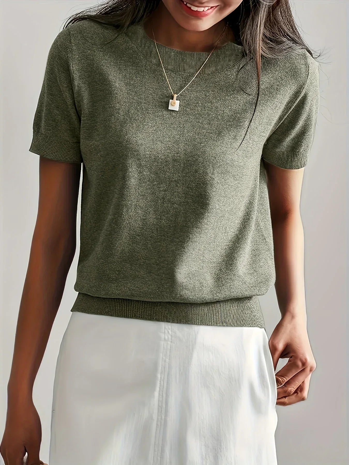 Ladies Short Sleeve Spring Sweater – Mila