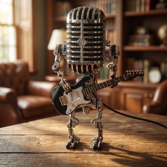 Guitar Themed Table Lamp -  StrumBot
