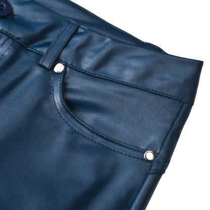 Leather stretch trousers with a high waist - Raffaela