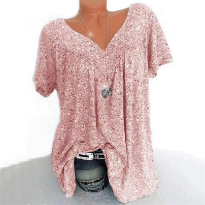 Ladies Boho Summer Blouse with Floral Print - Celeste