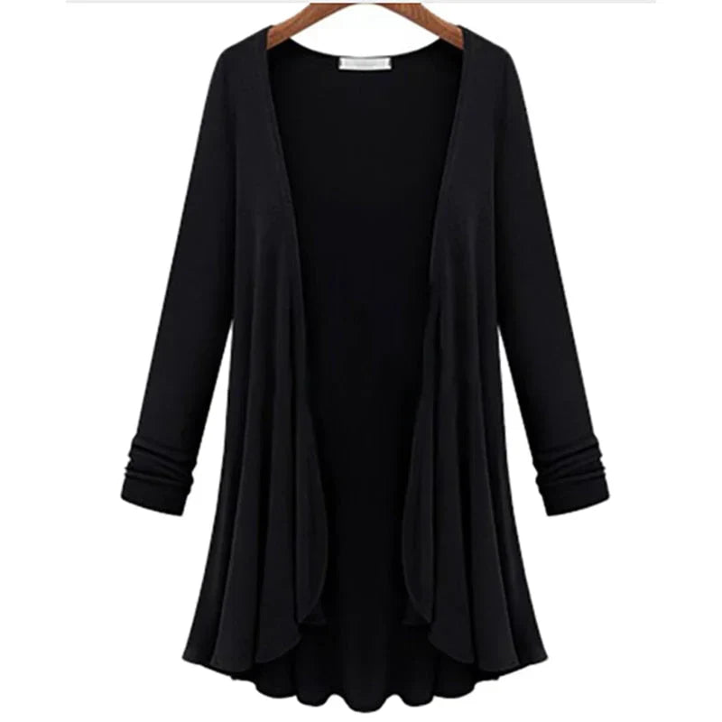 Ladies' knitted cardigan with ruffles – Chiara