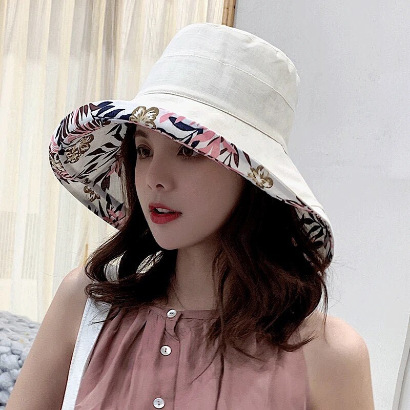 Ladies' sun hat with wide brim - Emilia