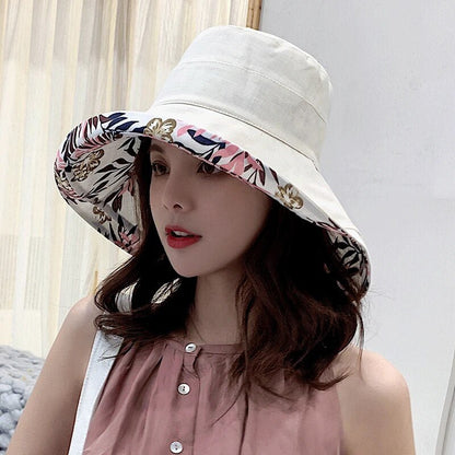 Ladies' sun hat with wide brim - Emilia
