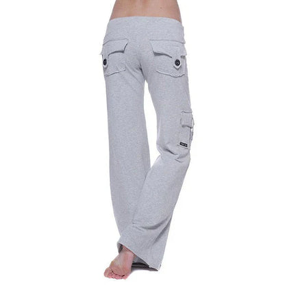 Ladies Bootcut Cargo Pants with Pockets – Isabella