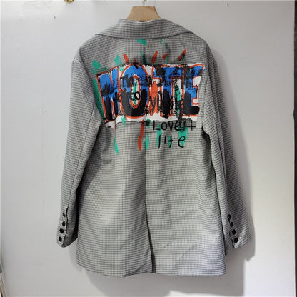 Blazer with Print and Pocket - Luna