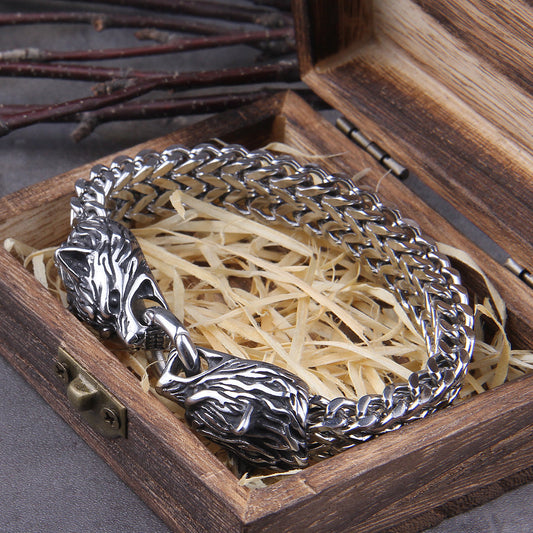 Viking Wolf Charm Bracelet – Ragnar