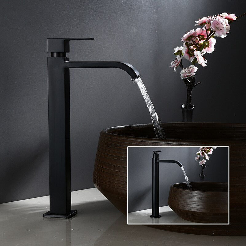 Matte Black Cold Water Basin Tap – Noira