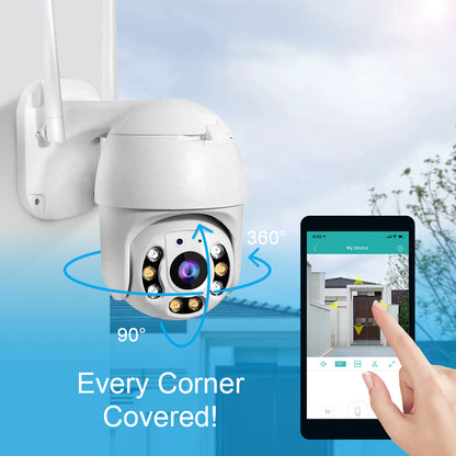 Wireless Outdoor Security Camera with WiFi – SecureView 360