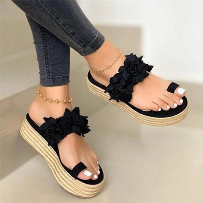 Comfortable women's orthopedic summer shoes with floral pattern – Linora