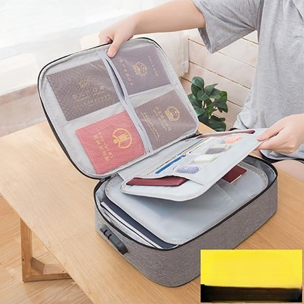 Lockable waterproof document storage box – buy one, get one FREE multi-layer travel case