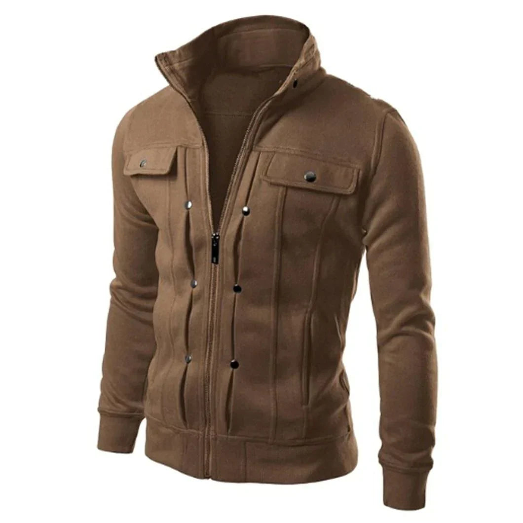 Men's Zip-Up Stand Collar Jacket – Carlo
