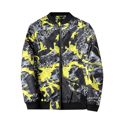 Abstract Printed Men's Bomber Jacket - Enzo