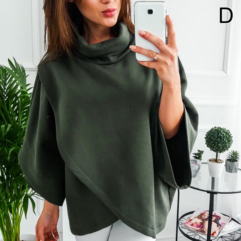 Asymmetrical women's turtleneck sweater – Autumn Magic Mara