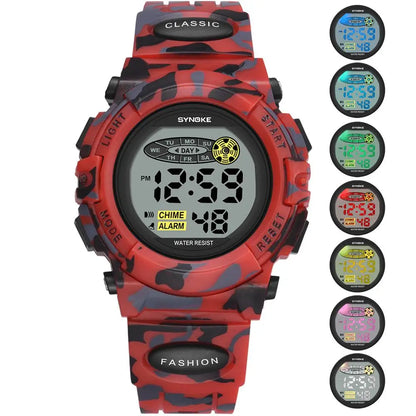 Waterproof digital children's wristwatch with LED display - Livano