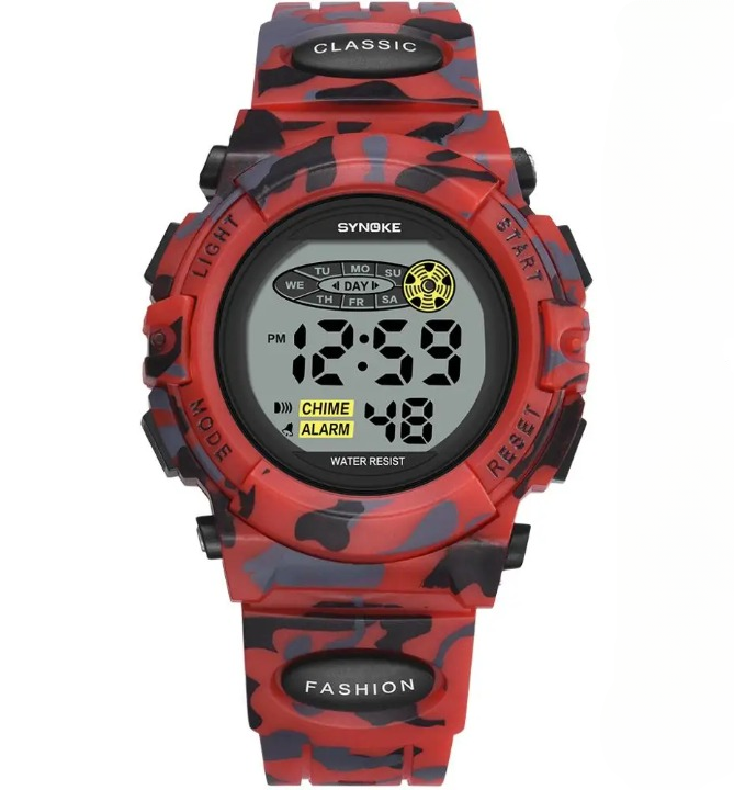 Waterproof digital children's wristwatch with LED display - Livano