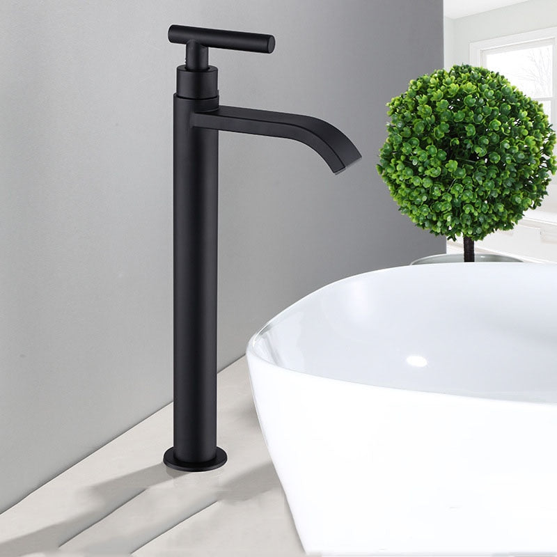 Matte Black Cold Water Basin Tap – Noira