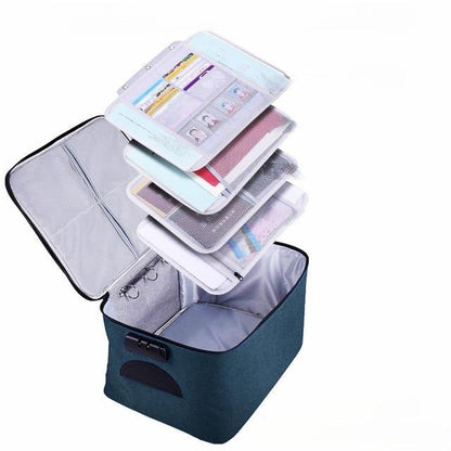Lockable waterproof document storage box – buy one, get one FREE multi-layer travel case