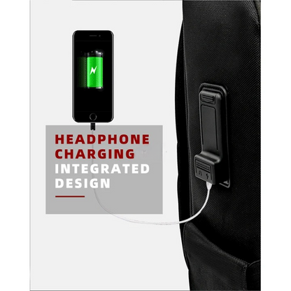 Business travel backpack with smart fingerprint lock – anti-theft USB charging design