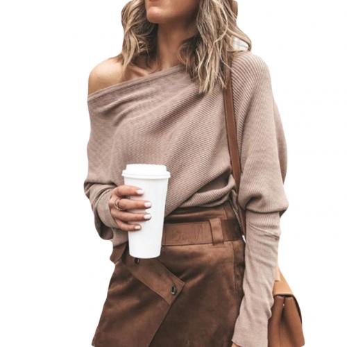 Trendy Knitted Off-Shoulder Women's Sweater - Sophie