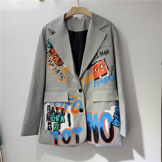 Blazer with Print and Pocket - Luna