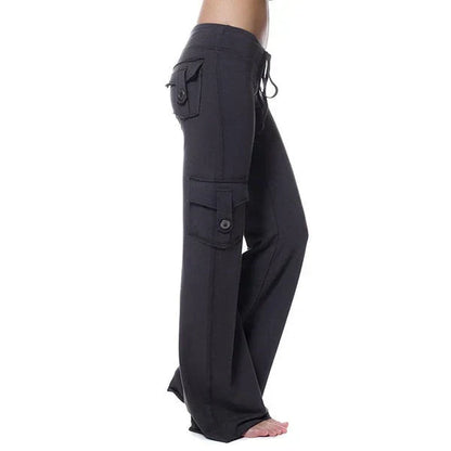 Ladies Bootcut Cargo Pants with Pockets – Isabella