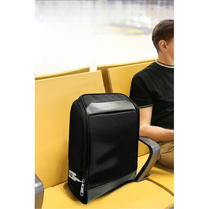 Business travel backpack with smart fingerprint lock – anti-theft USB charging design