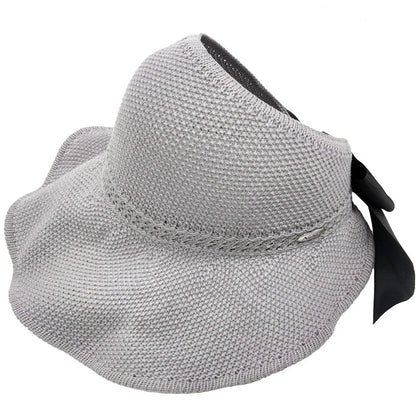 Trendy summer straw sun hat with ponytail opening - SonnenSchwung