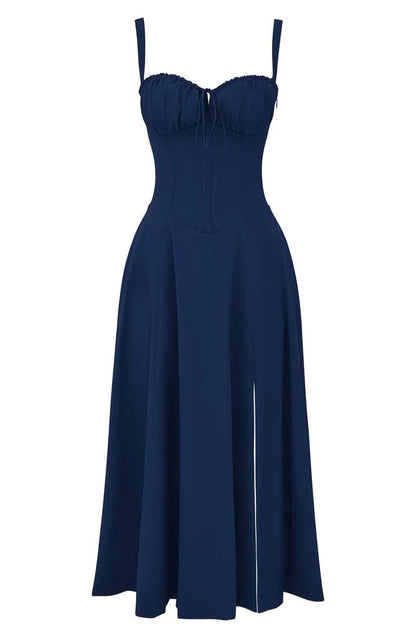 Floral Maxi Dress with Waist Definition - Fleur