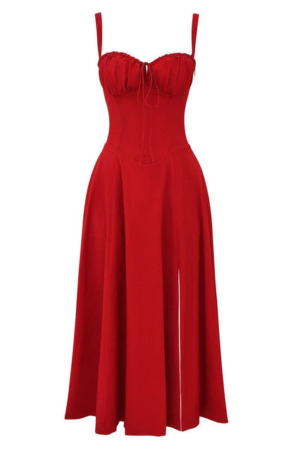 Floral Maxi Dress with Waist Definition - Fleur