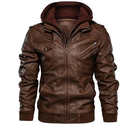 Men's Faux Leather Biker Jacket – Dane
